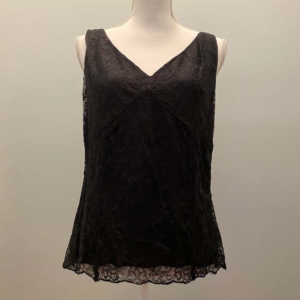 Alfani Black Lace Tank Top